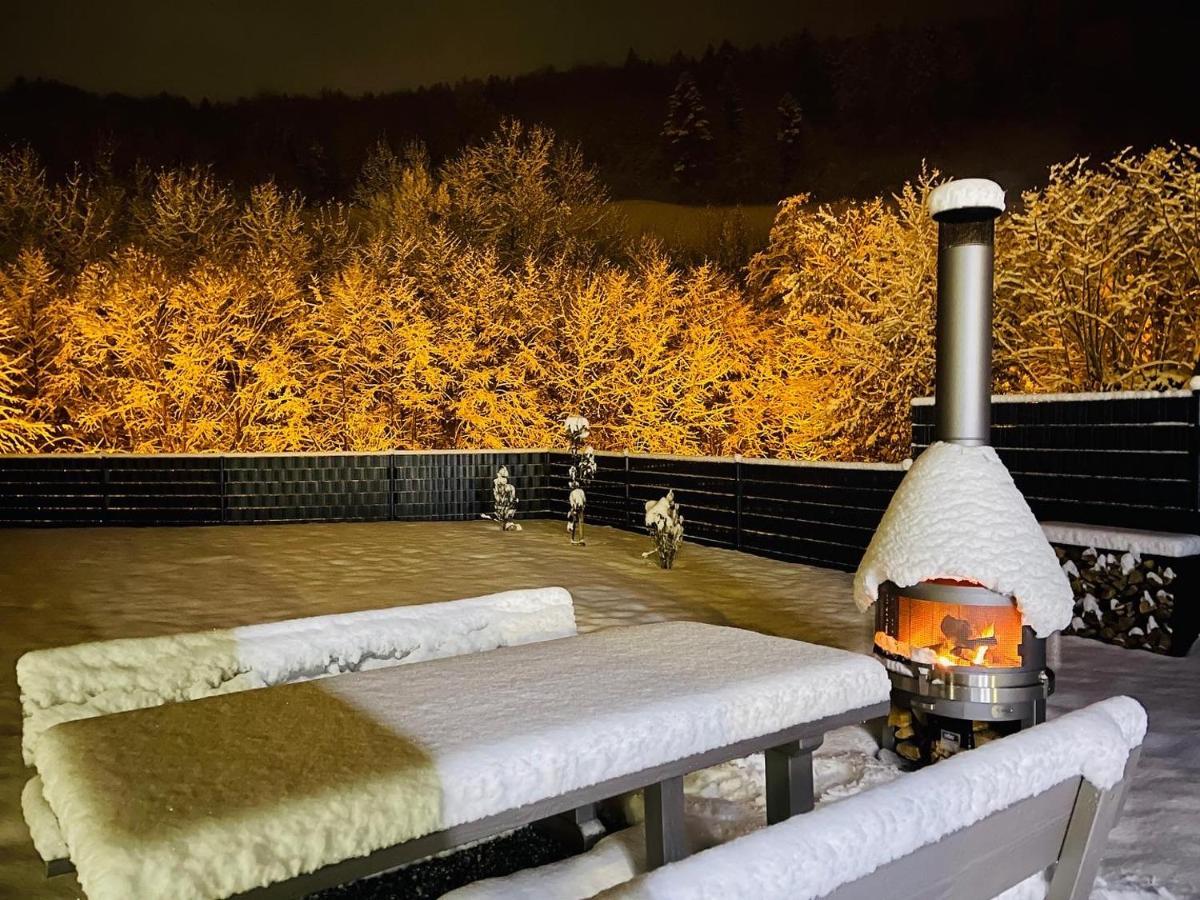 Voralpen Lodge - Ferienhaus Mit Gym & Wellnessbereich Traisen Kültér fotó