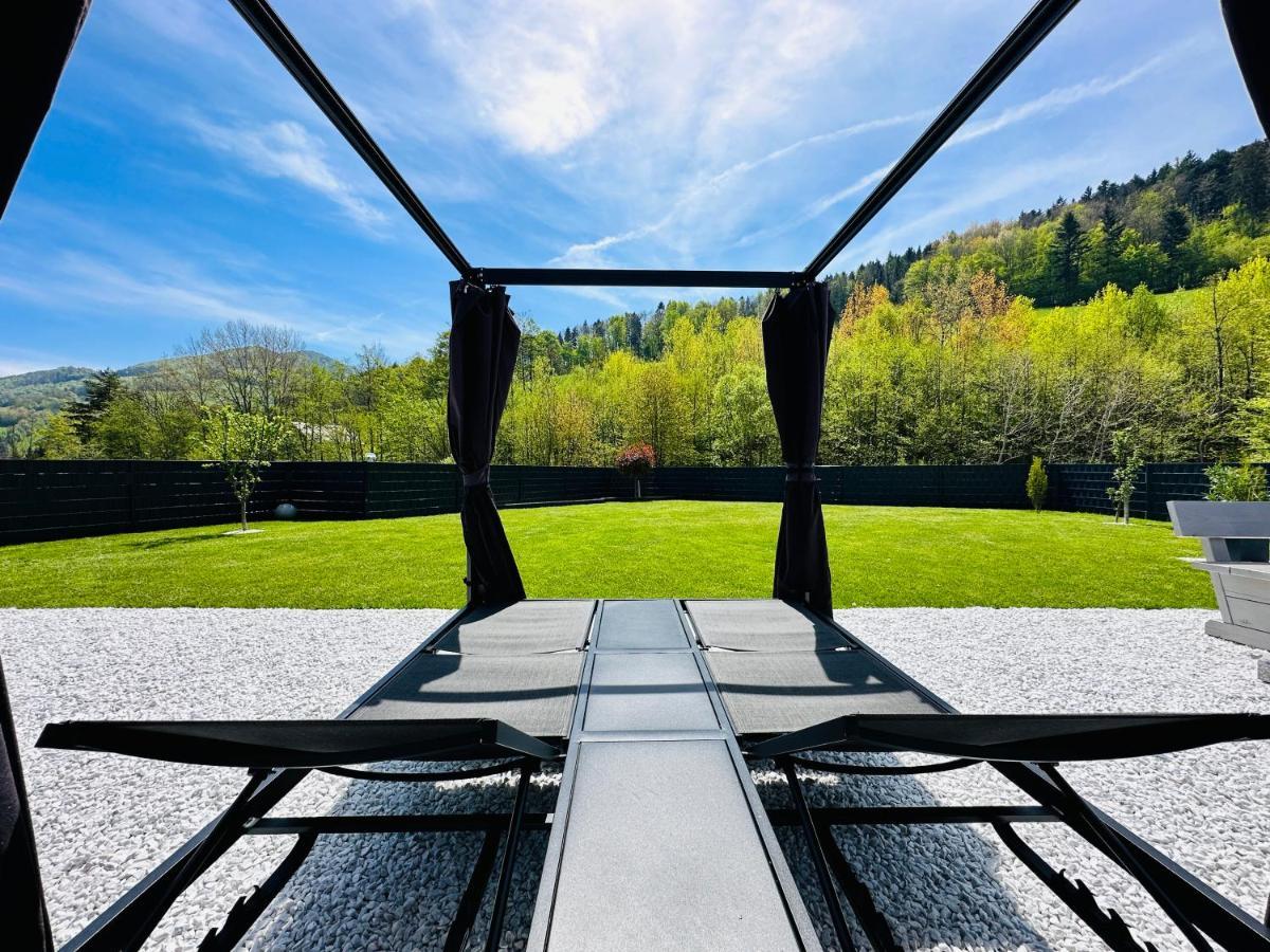 Voralpen Lodge - Ferienhaus Mit Gym & Wellnessbereich Traisen Kültér fotó